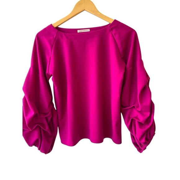 Continuer De Nice Claup Purple Puff Sleeve Blouse Japan Luxury Designer - Picture 3 of 10